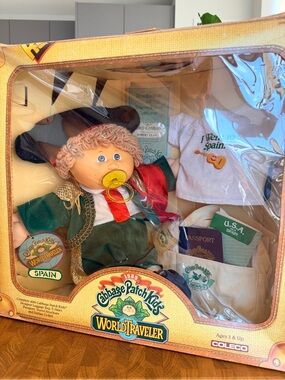 1985 Cabbage Patch Kids World Traveler Spain Boy NIB